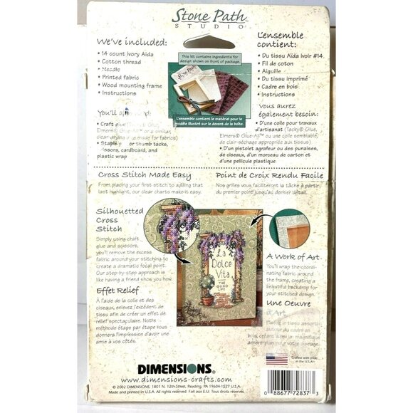 Cross Stitch Kit Dimensions Stone Path Studio La Dolce Vita Good Life Counted - Picture 3 of 8